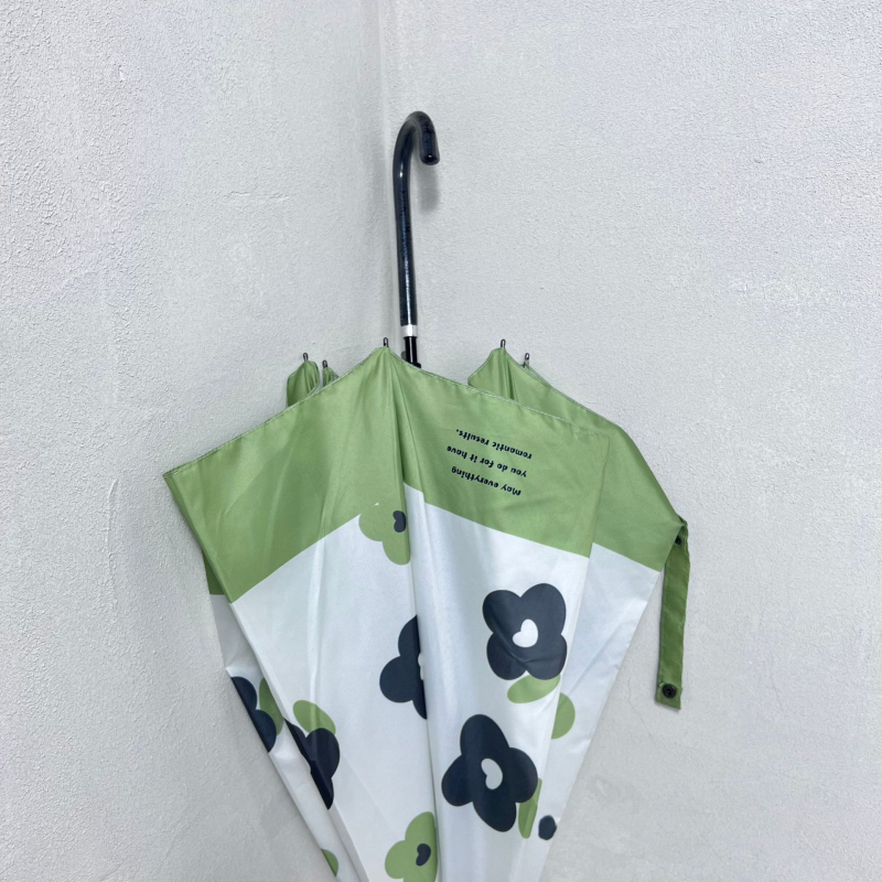 Kišobran od karbonskih vlakana, ultra lagan, s dugom drškom, cvjetni uzorak, otisak logotipa, promotivni dar