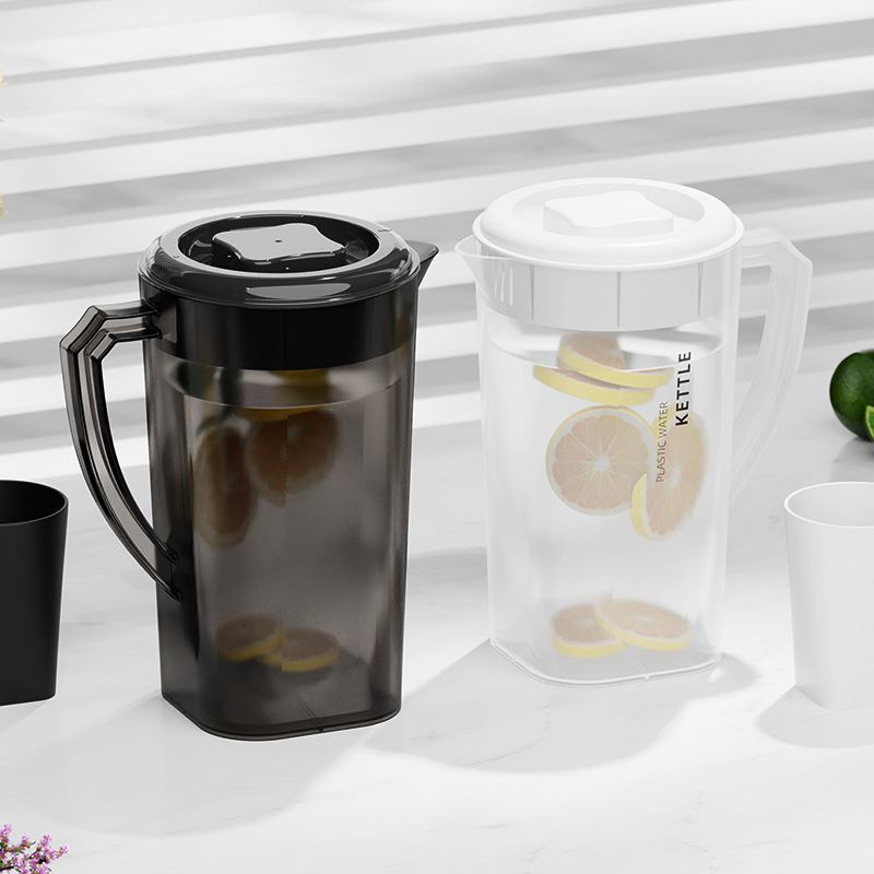 Carafă de apă din plastic de calitate alimentară, rezistentă la temperaturi înalte, capacitate mare, pentru apă, suc, lapte și ceai