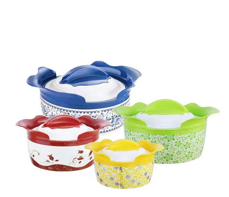Hongfeng set de 4 oale din oțel inoxidabil, cu capace, capacitate mare, compatibil cu plite cu inducție