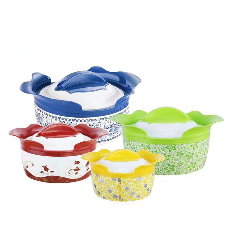Hongfeng set de 4 oale din oțel inoxidabil, cu capace, capacitate mare, compatibil cu plite cu inducție