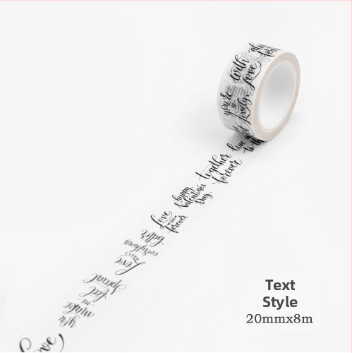 Twilight washi páska – gotický štýl, DIY denník, retro textové dekorácie séria, 11 dizajnov