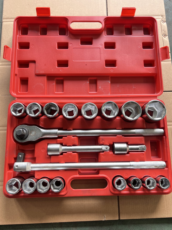 Set de 21 piese, cu impact pneumatic de 3/4 inch, cu prize hexagonale, pentru reparații auto