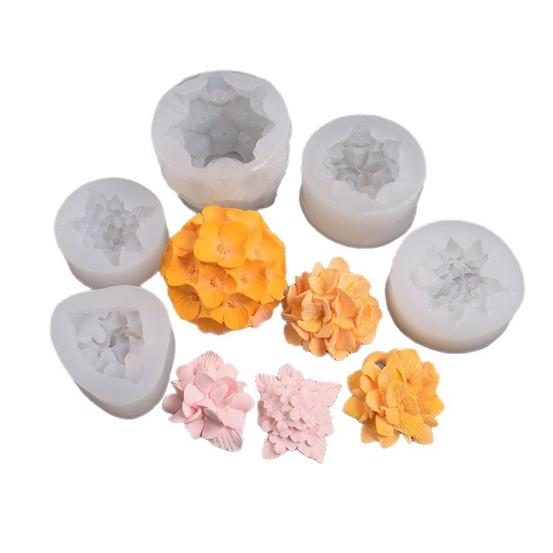 Forme din silicon 3D pentru flori — ciocolată, fondant și cofetărie; flori din gips și lumânări aromate