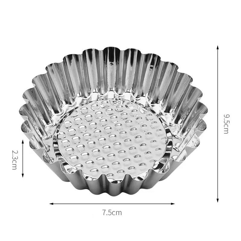 Formă reutilizabilă din aluminiu pentru tarte cu ou, utilizare casnică, tavă pentru budincă, matriță pentru coacere, prăjitură din orez aburit