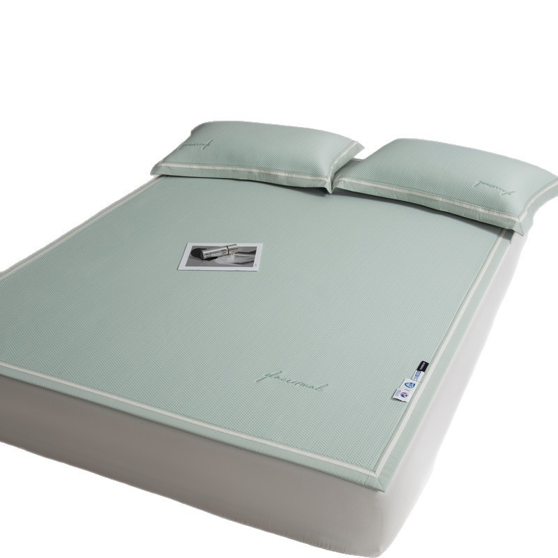 Clasa A, 100% polietilenă, set de trei piese pentru saltea răcire, suprafață ice silk, lavabil în mașină, senzație de răcire, covoraș de climatizare, pentru pat de 2 m