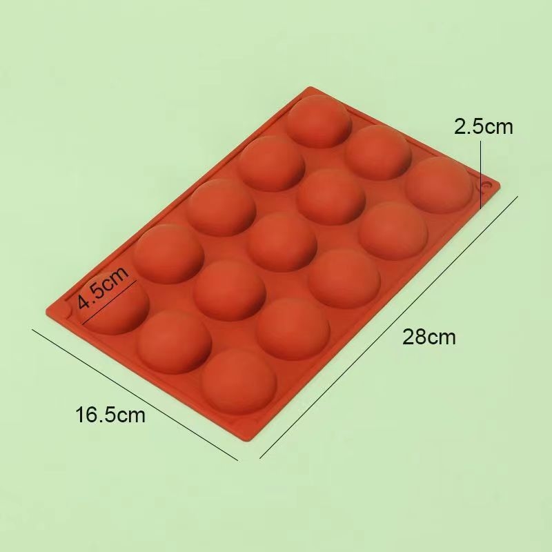 Formă din silicon pentru ciocolată și mousse – mare formă semisferică pentru mousse torturi, ustensil bucătărie pentru cofetărie DIY, cu găuri: 6 mari, 6 mici, 8, 15, 24