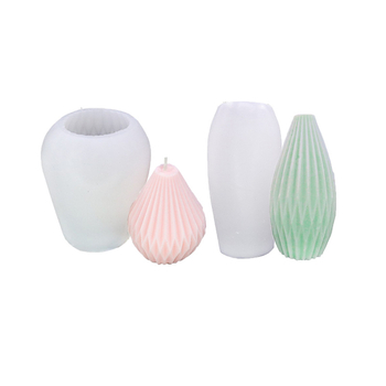 Formă din silicon pentru șablon cilindric neregulat în formă de lanternă, design con diamant pentru lumânări aromatice DIY