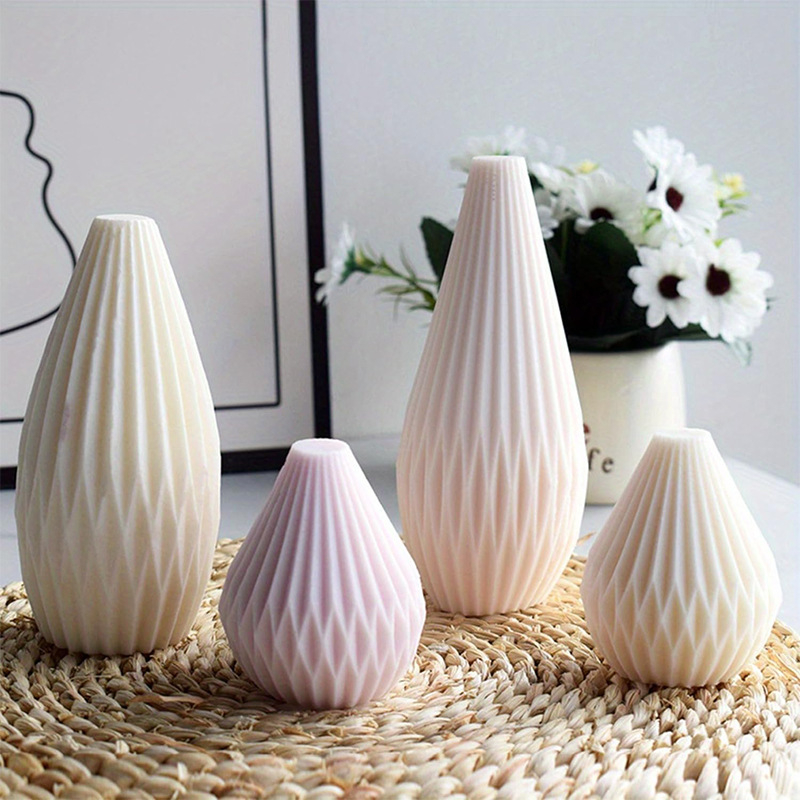 Formă din silicon pentru șablon cilindric neregulat în formă de lanternă, design con diamant pentru lumânări aromatice DIY
