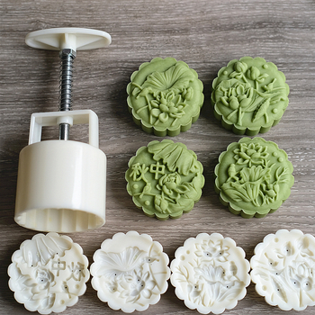 Forme Mooncake cu modele variate, presare manuală în stil chinezesc pentru coacere, design cu floarea soarelui