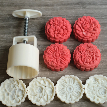 Forme Mooncake cu modele variate, presare manuală în stil chinezesc pentru coacere, design cu floarea soarelui