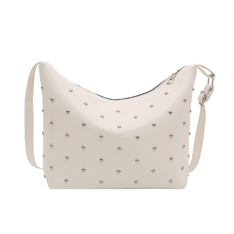Torbica preko ramena s nitima – vintage tekstura, oblik knedle, crossbody, 2026