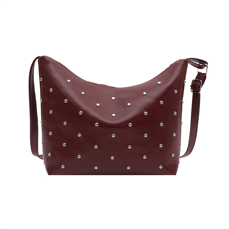 Torbica preko ramena s nitima – vintage tekstura, oblik knedle, crossbody, 2026