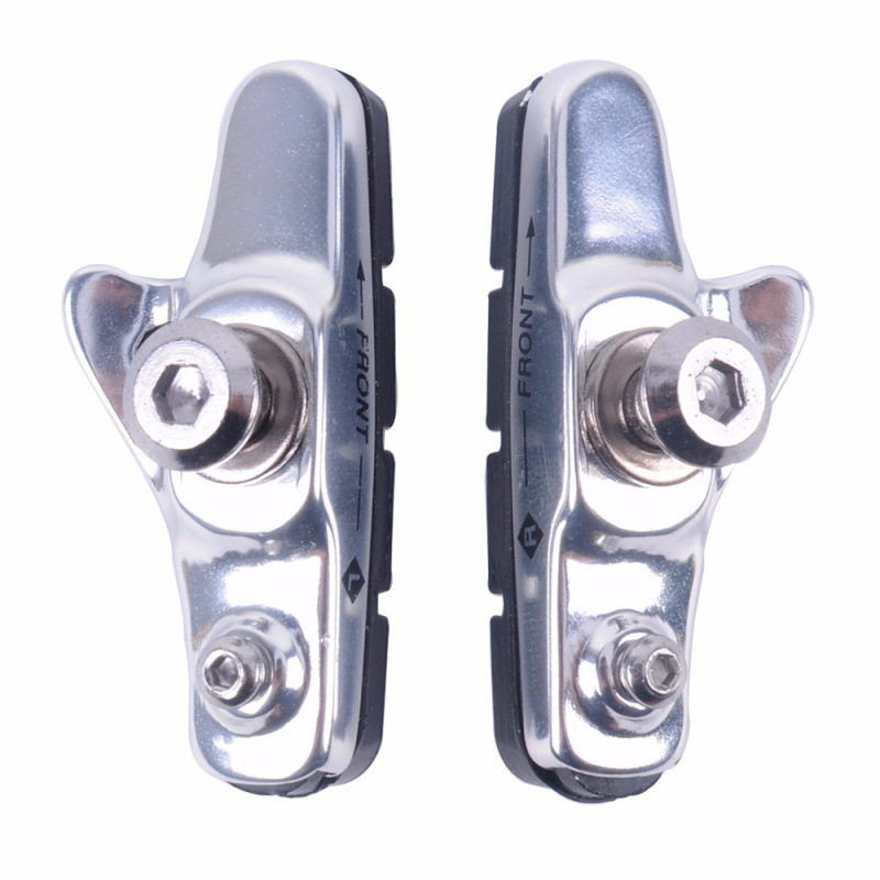 Plăcuțe de frână C-clip pentru biciclete de șosea, plăci pliabile din aliaj de aluminiu cu ghidaj din cauciuc