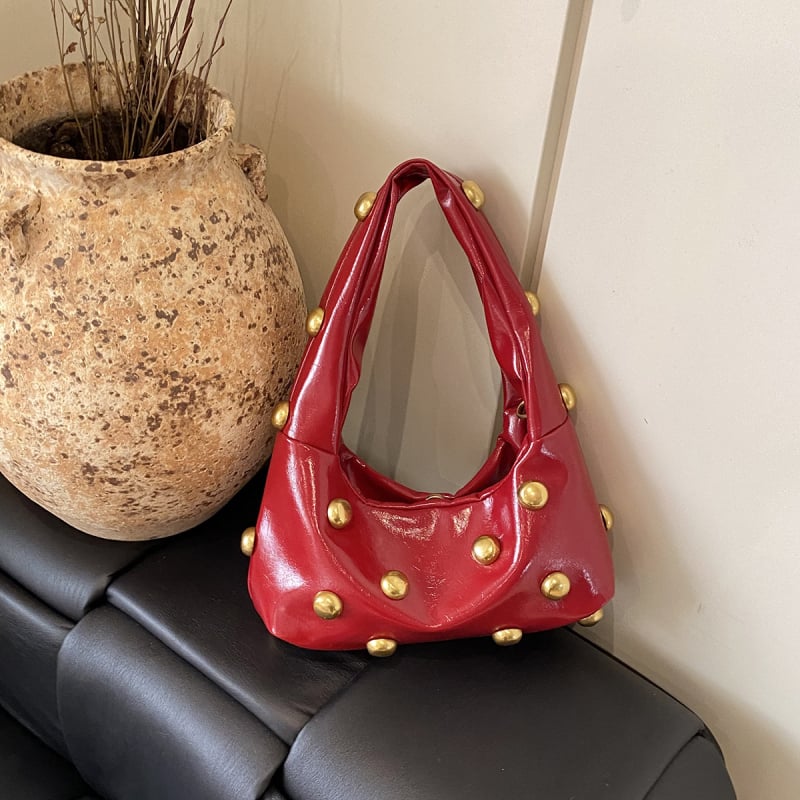 Ženska crossbody torba u korejskom stilu, velika kapaciteta, tekstura riveta, proljeće 2025