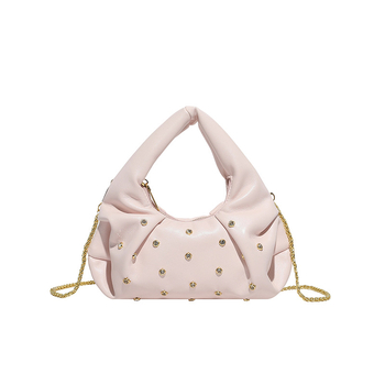 Γυναικεία τσάντα crossbody με αλυσίδα, ευρωπαϊκού στυλ μόδας, λεπτομέρεια καρφιών, μικρή τσάντα ώμου
