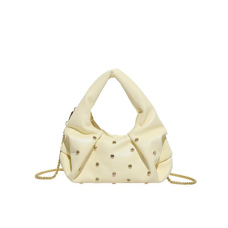 Γυναικεία τσάντα crossbody με αλυσίδα, ευρωπαϊκού στυλ μόδας, λεπτομέρεια καρφιών, μικρή τσάντα ώμου