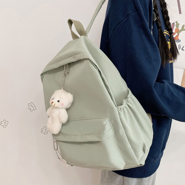 Koreai Harajuku stílusú egyszínű hátizsák diákoknak
