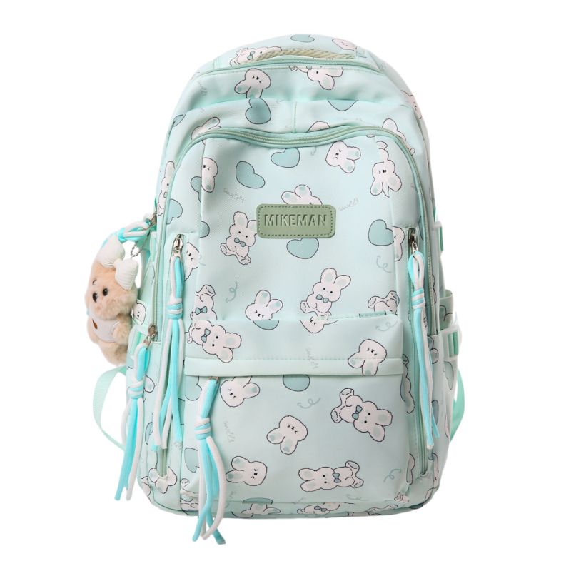 Ruksak u japanskom stilu s slatkim crtanim uzorkom, Harajuku inspirirani školski stil, velik kapacitet, pogodan za 16-inčno prijenosno računalo