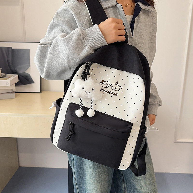Ženski ruksak u japanskom Harajuku stilu, minimalističan i svestran, školsku torbu s kontrastnim bojama, lagan i moderan putnički ruksak za žene