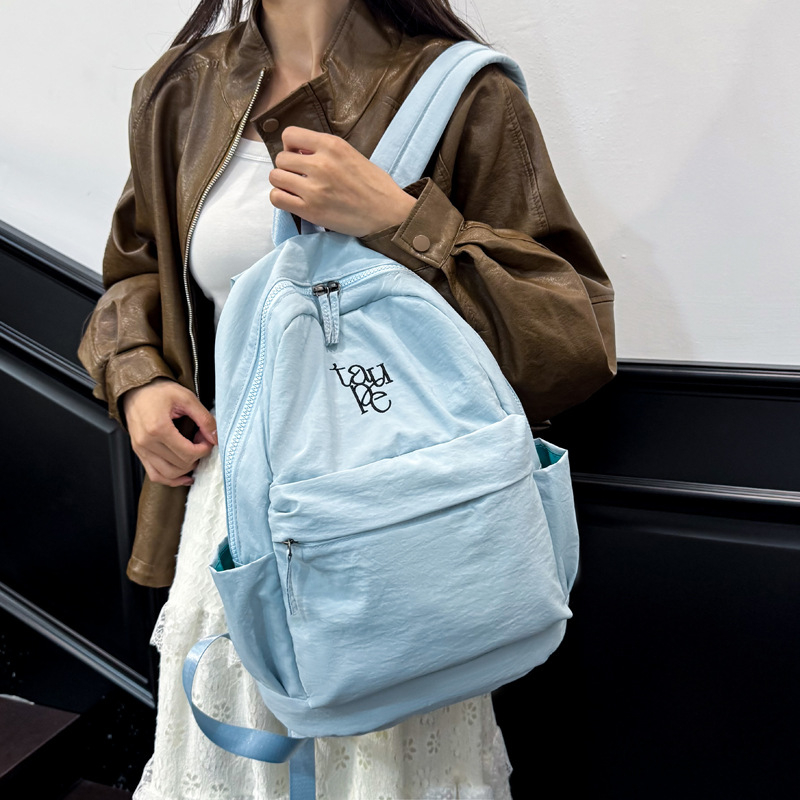 Harajuku stil školska torba, velika kapaciteta 20–35 L, lagana od najlona, karirani uzorak, za učenike osnovne i srednje škole, unisex