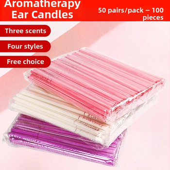 Aróma terapia ušná sviečka – profesionálna starostlivosť o uši, hrubý vosk, rovný knot, balenie 100 ks