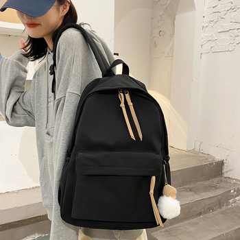 Japán ihletésű vászon női hátizsák Harajuku-stílusban, iskola és utazáshoz, 20–35 L, kompatibil 14 colos laptophoz, légáteresztő hátsó rész, légpárnás vállpántok