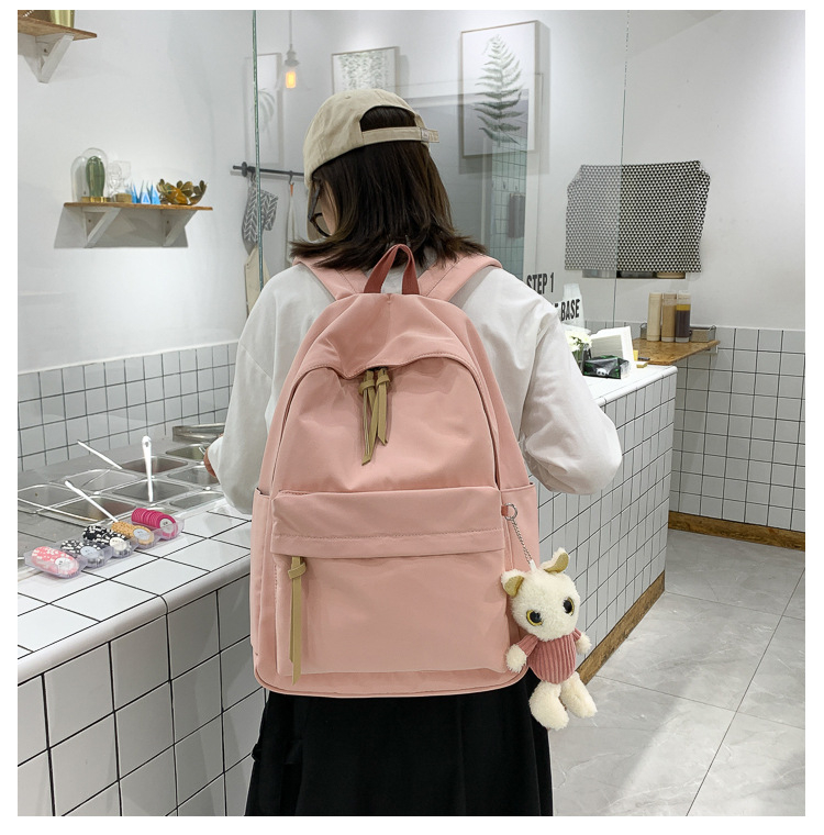 Japán ihletésű vászon női hátizsák Harajuku-stílusban, iskola és utazáshoz, 20–35 L, kompatibil 14 colos laptophoz, légáteresztő hátsó rész, légpárnás vállpántok