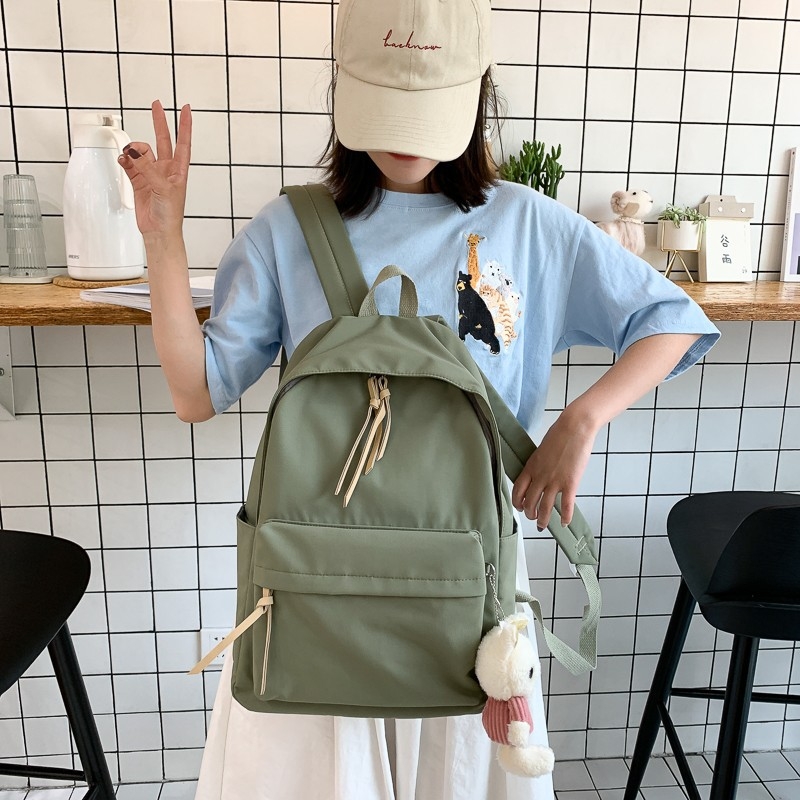 Japán ihletésű vászon női hátizsák Harajuku-stílusban, iskola és utazáshoz, 20–35 L, kompatibil 14 colos laptophoz, légáteresztő hátsó rész, légpárnás vállpántok