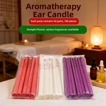 Aromaterapeutické ušné sviečky, 100 kusov, neabsorpčné tyčinky na ušný maz, pre domáce a salónne použitie