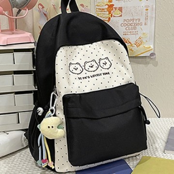 Harajuku stil ruksaka, japanski školski stil, lagan i svestran, dizajn s blok bojama, kapacitet 20–35 L, pogodan za 14-inčni prijenosnik