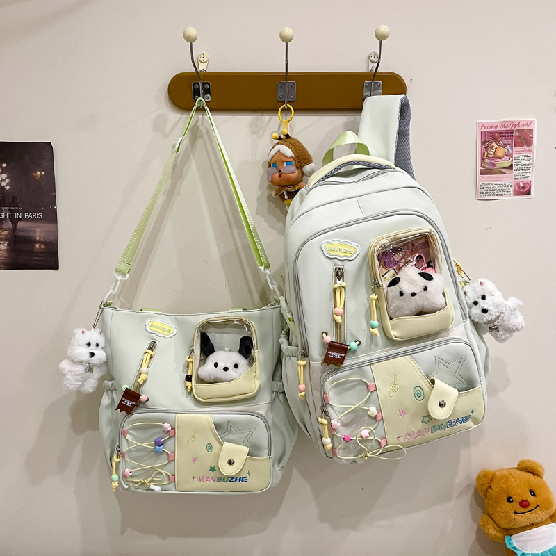 Japán stílusú, nagy kapacitású hátizsák lányoknak, új modell, Harajuku aranyos dizájn