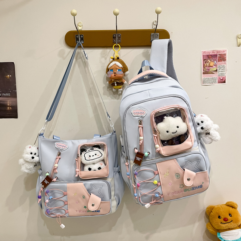 Japán stílusú, nagy kapacitású hátizsák lányoknak, új modell, Harajuku aranyos dizájn