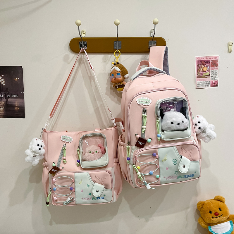 Japán stílusú, nagy kapacitású hátizsák lányoknak, új modell, Harajuku aranyos dizájn