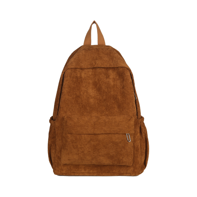 Ruksak u japanskom stilu Harajuku, corduroy, svakodnevno korištenje, unisex, 20–35L, 14-inčni prijenosno računalo