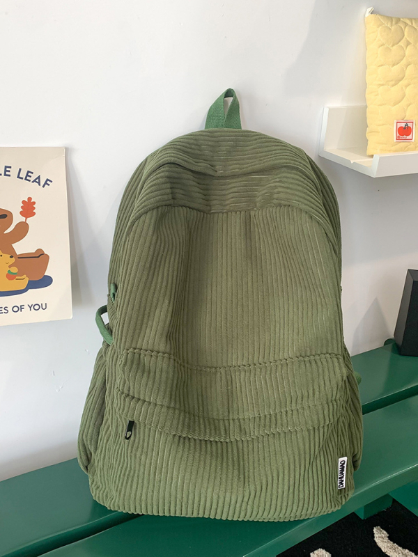 Ruksak japanskog stila velike kapacitete za studente, kordurojni materijal, šumski stil, casual minimalistički dizajn, 20–35 L, kompatibilan s 14-inčnim prijenosnikom, unisex