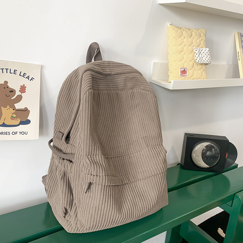 Ruksak japanskog stila velike kapacitete za studente, kordurojni materijal, šumski stil, casual minimalistički dizajn, 20–35 L, kompatibilan s 14-inčnim prijenosnikom, unisex