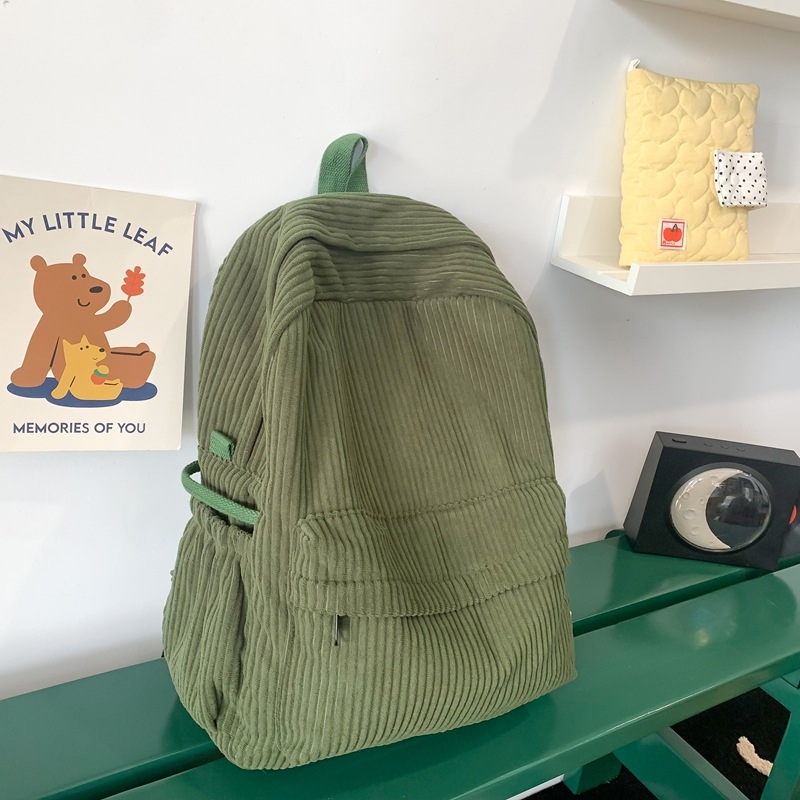 Ruksak japanskog stila velike kapacitete za studente, kordurojni materijal, šumski stil, casual minimalistički dizajn, 20–35 L, kompatibilan s 14-inčnim prijenosnikom, unisex