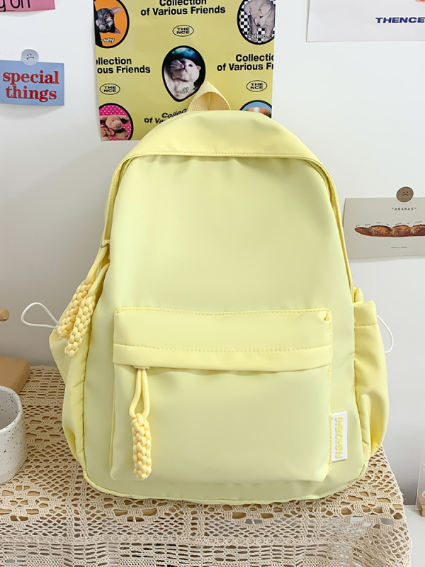 Casual jednobojni ruksak, korejskog stila, kapaciteta 20–35 L, za učenike i studente, Oxford materijal, prozračne naramenice