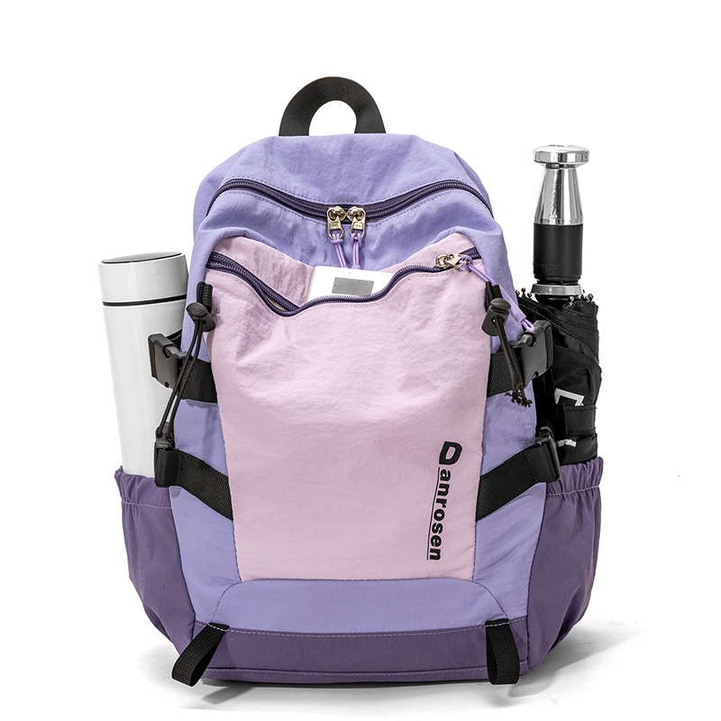 Najlonski ruksak s minimalističkim dizajnom, Harajuku casual stil, unisex školska torba velike kapacitete, kompatibilan s 14-inčnim laptopom