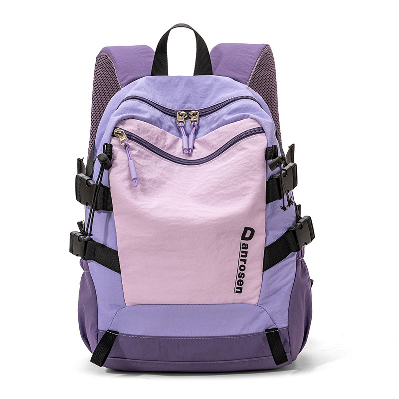 Najlonski ruksak s minimalističkim dizajnom, Harajuku casual stil, unisex školska torba velike kapacitete, kompatibilan s 14-inčnim laptopom