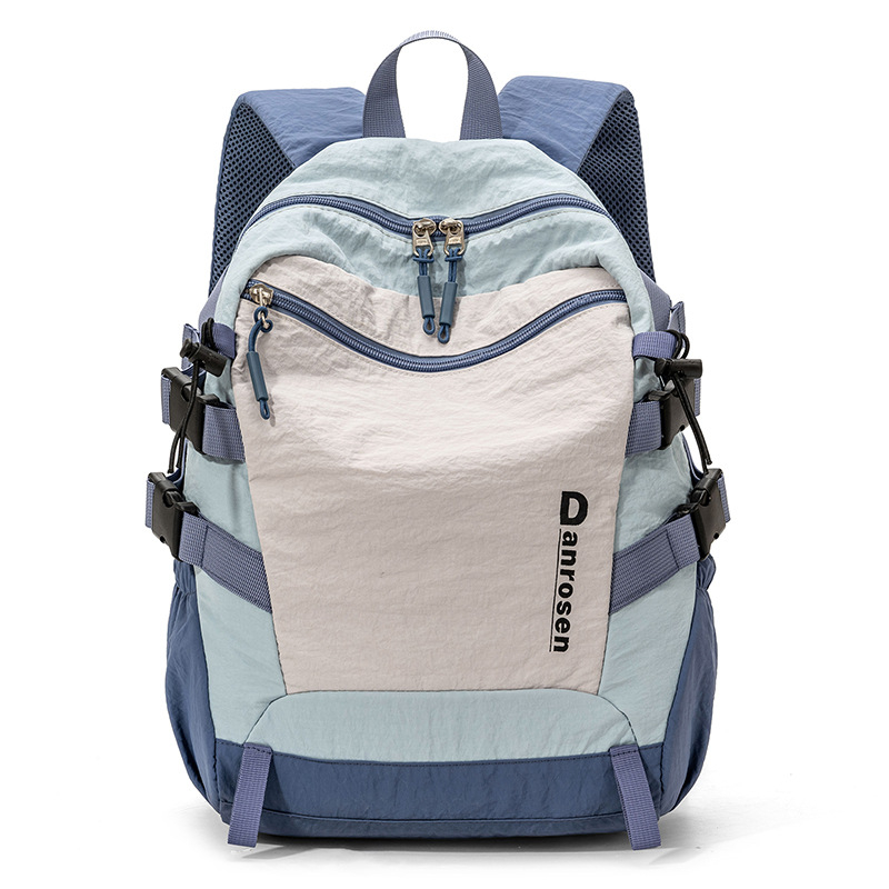 Najlonski ruksak s minimalističkim dizajnom, Harajuku casual stil, unisex školska torba velike kapacitete, kompatibilan s 14-inčnim laptopom