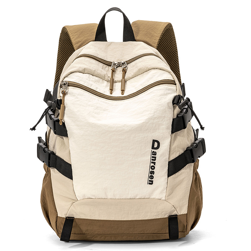 Najlonski ruksak s minimalističkim dizajnom, Harajuku casual stil, unisex školska torba velike kapacitete, kompatibilan s 14-inčnim laptopom