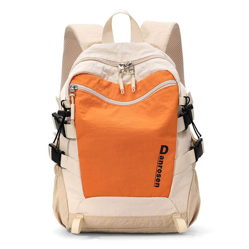 Najlonski ruksak s minimalističkim dizajnom, Harajuku casual stil, unisex školska torba velike kapacitete, kompatibilan s 14-inčnim laptopom