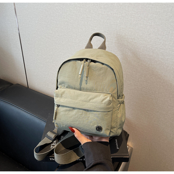 INS-stil jednobojni casual ruksak za učenike, lagan školski ruksak za putovanja, pogodan za srednju školu i fakultet