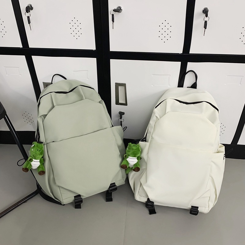 Unisex ruksak velikog kapaciteta u japanskom Harajuku stilu, plisirana tekstura, jednobojna boja, lagan, za studente