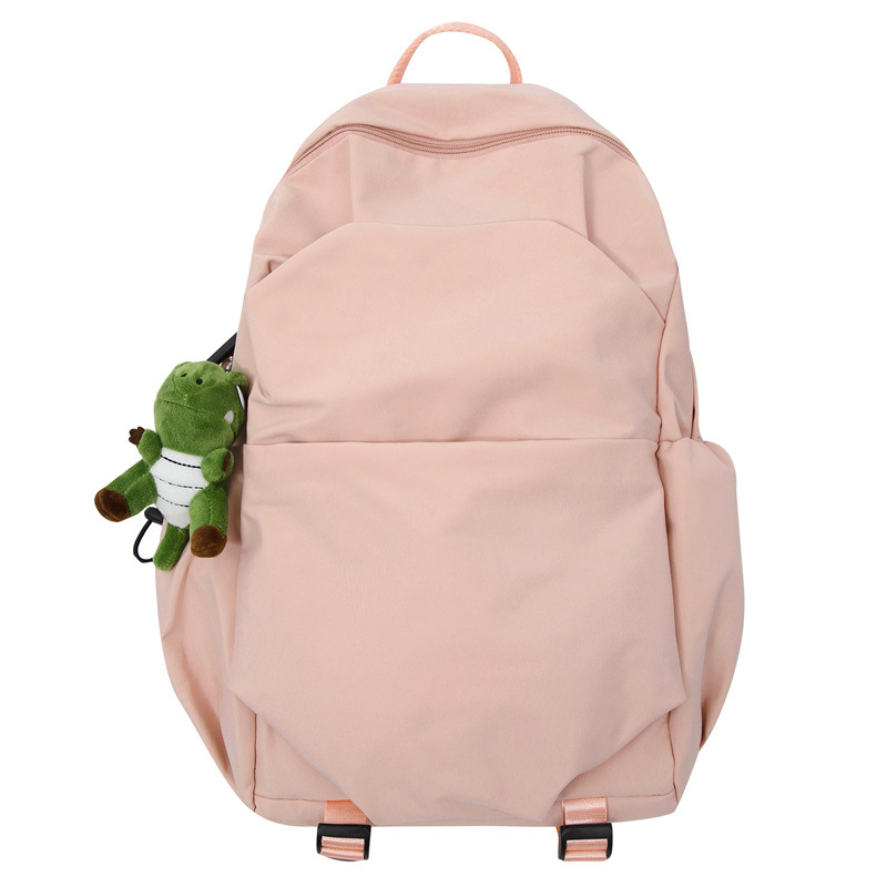 Unisex ruksak velikog kapaciteta u japanskom Harajuku stilu, plisirana tekstura, jednobojna boja, lagan, za studente