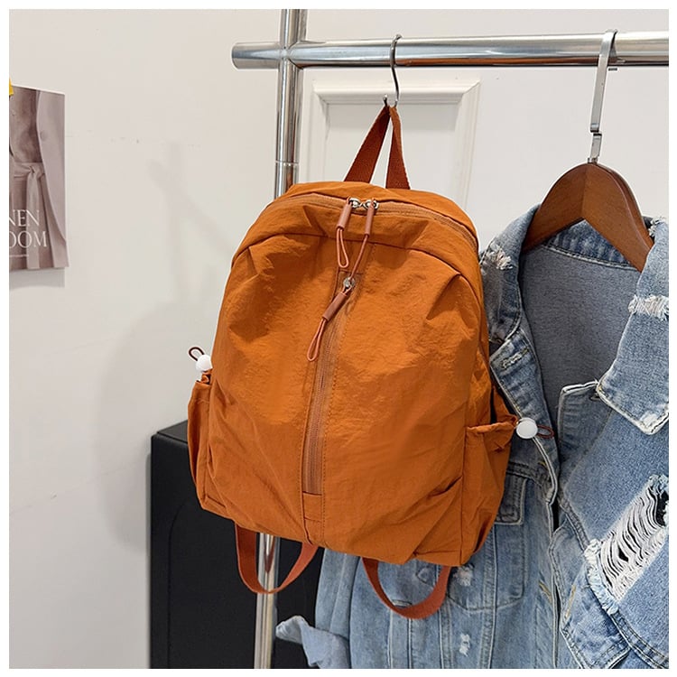 Unisex lagani ruksak u jednodobojnoj boji, inspiriran japanskim i Instagram stilom, za srednjoškolce i studente