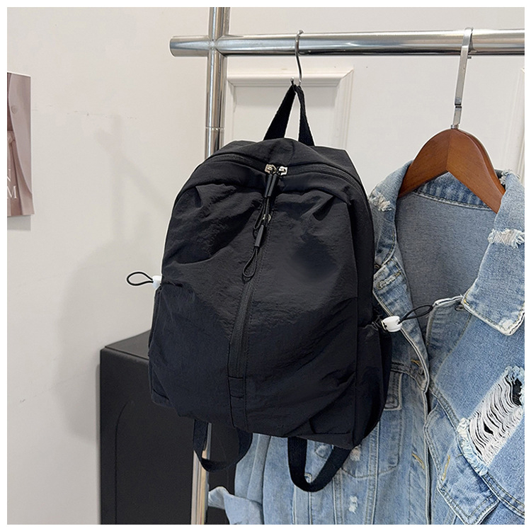 Unisex lagani ruksak u jednodobojnoj boji, inspiriran japanskim i Instagram stilom, za srednjoškolce i studente