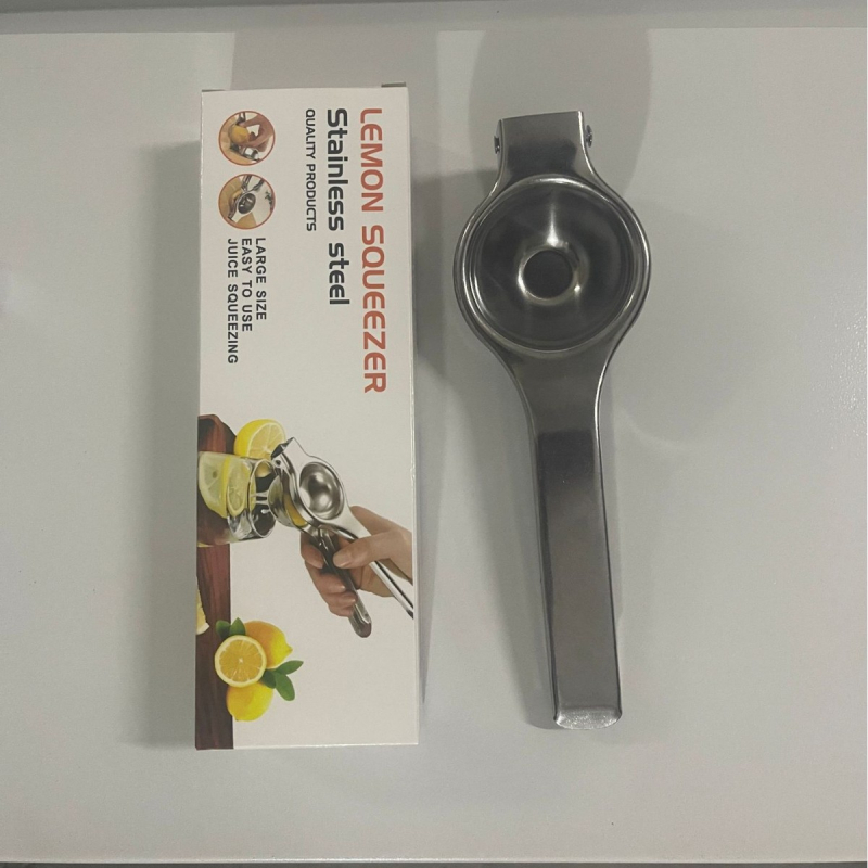 Stoarcător de lămâie din oțel inoxidabil, design îngroșat, pentru uz casnic, presă manuală de citrice, cu posibilitatea imprimării logo-ului