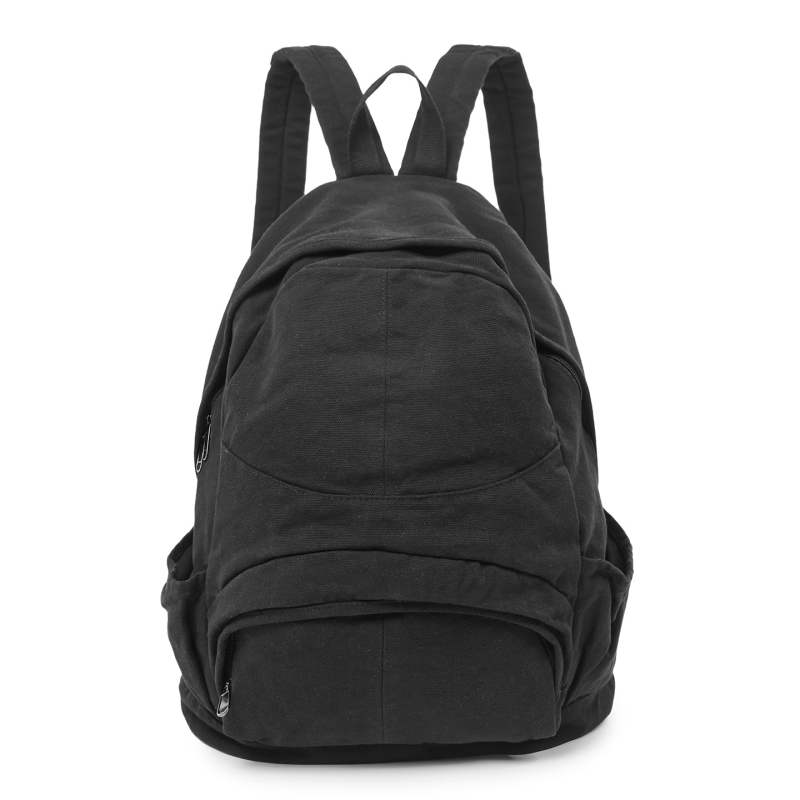 Novi platneni casual ruksak za unisex, za učenike srednje škole i fakulteta, blok boja, prozračan, svestran za putovanja i sport